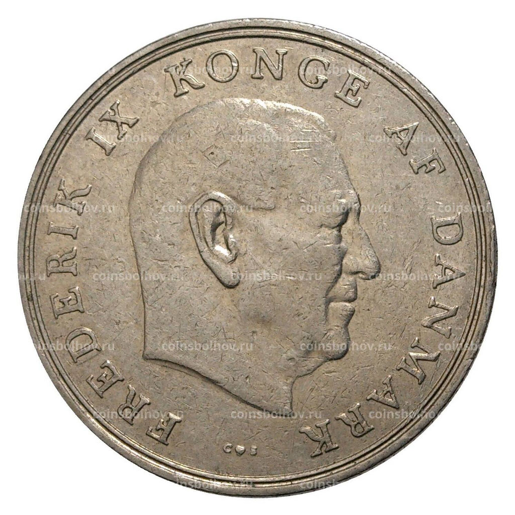 Монета 1 крона 1962 года Дания