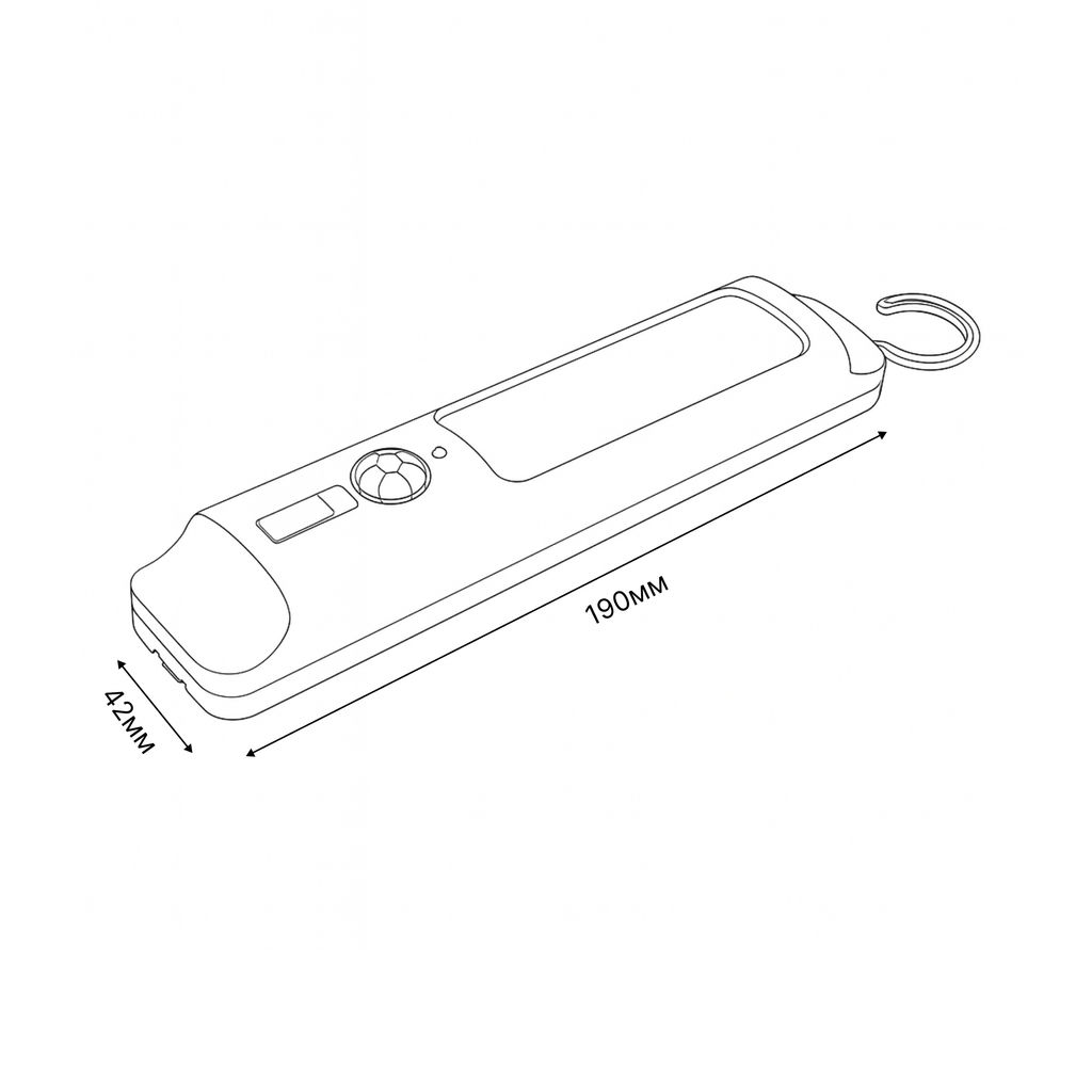 ULM-F47-0,9W/4500K/3AAA SENSOR IP20 IVORY Светильник светодиодный для мебели с датчиком движения. Питание 3ААA (не в/к). 200*42*36,5мм. 150Lm. ТМ Uniel