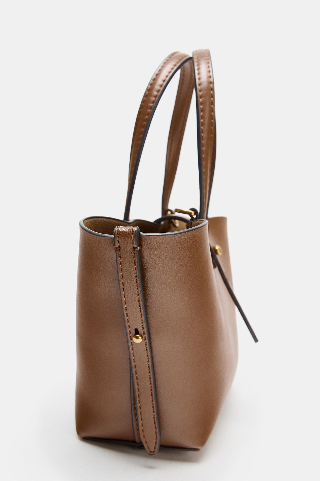 MINI SHOPPER CAPAZO / Tostado oscuro - Zara фото 4