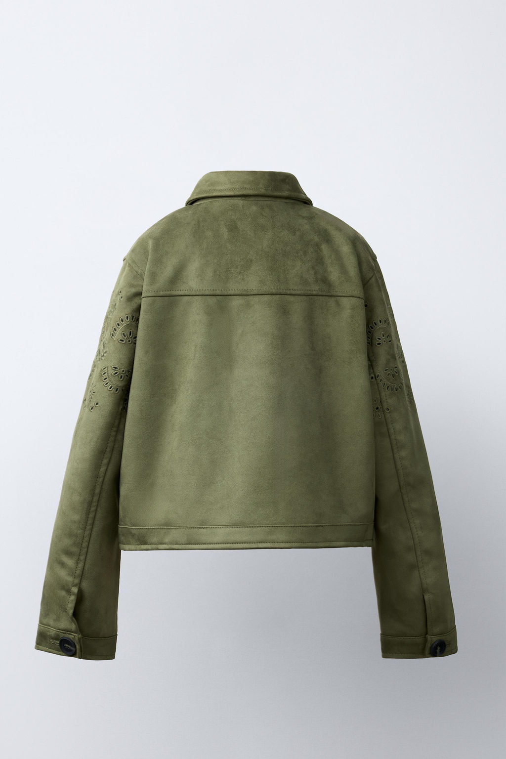 CHAQUETA EFECTO ANTE BORDADOS / Khaki - Zara фото 4