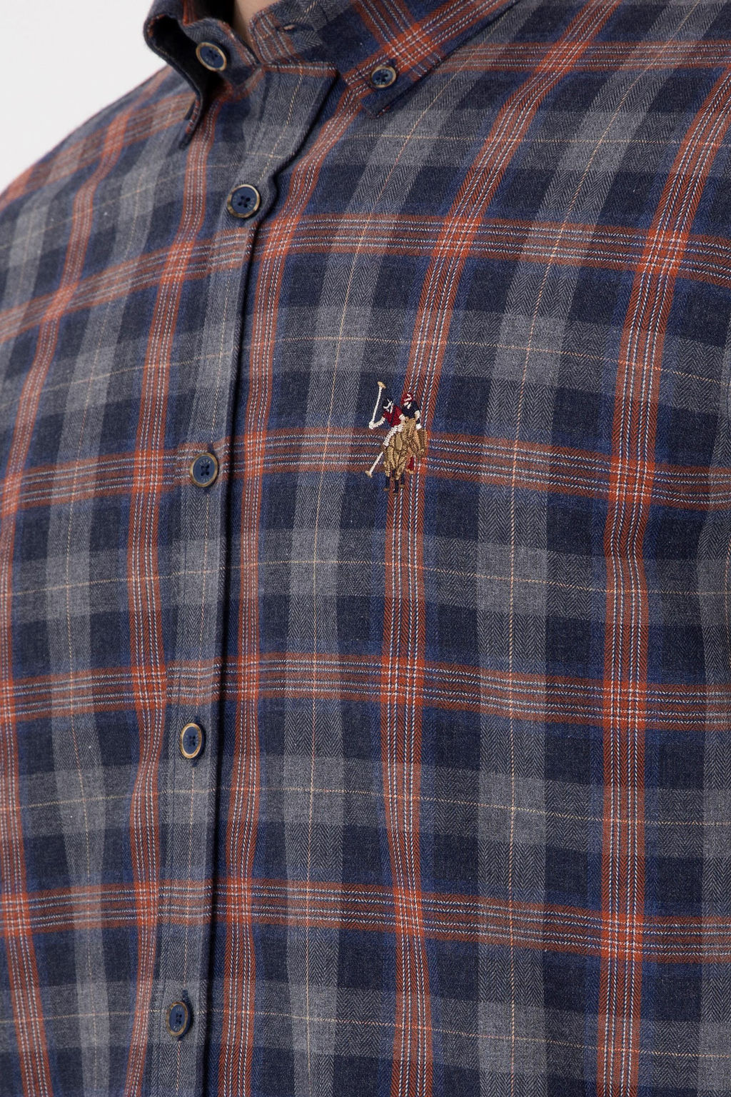 Мужская темно-синяя рубашка с длинным рукавом Неожиданная скидка в корзине - U.s. polo assn фото 7