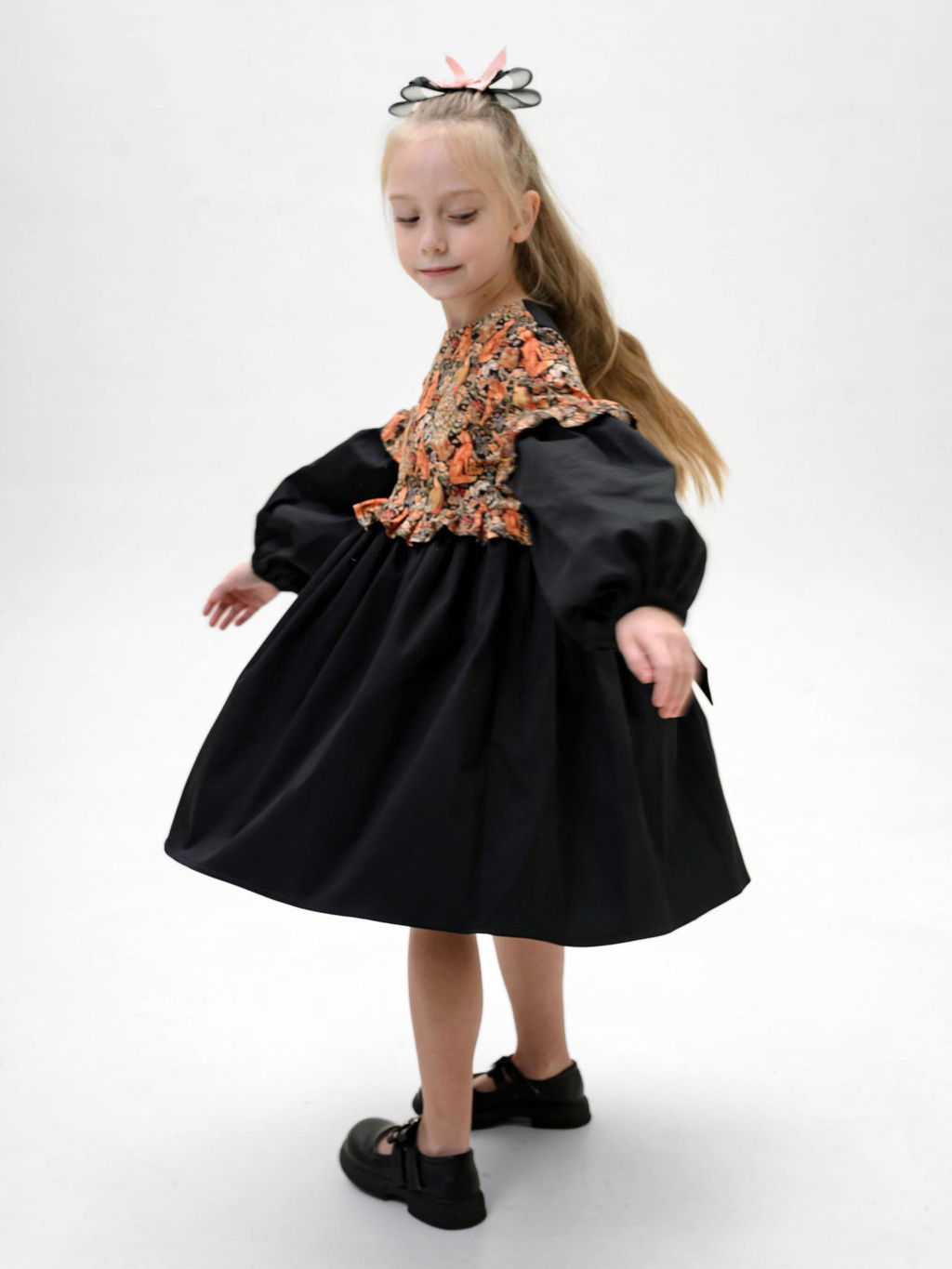 ДЛ26-7 платье для девочки ЛИСЫ