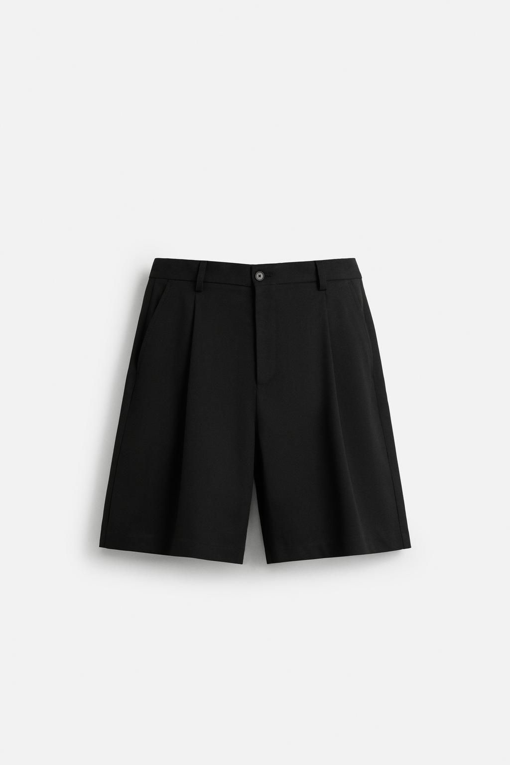 PLEATED RELAXED FIT BERMUDA SHORTS - Zara фото 7