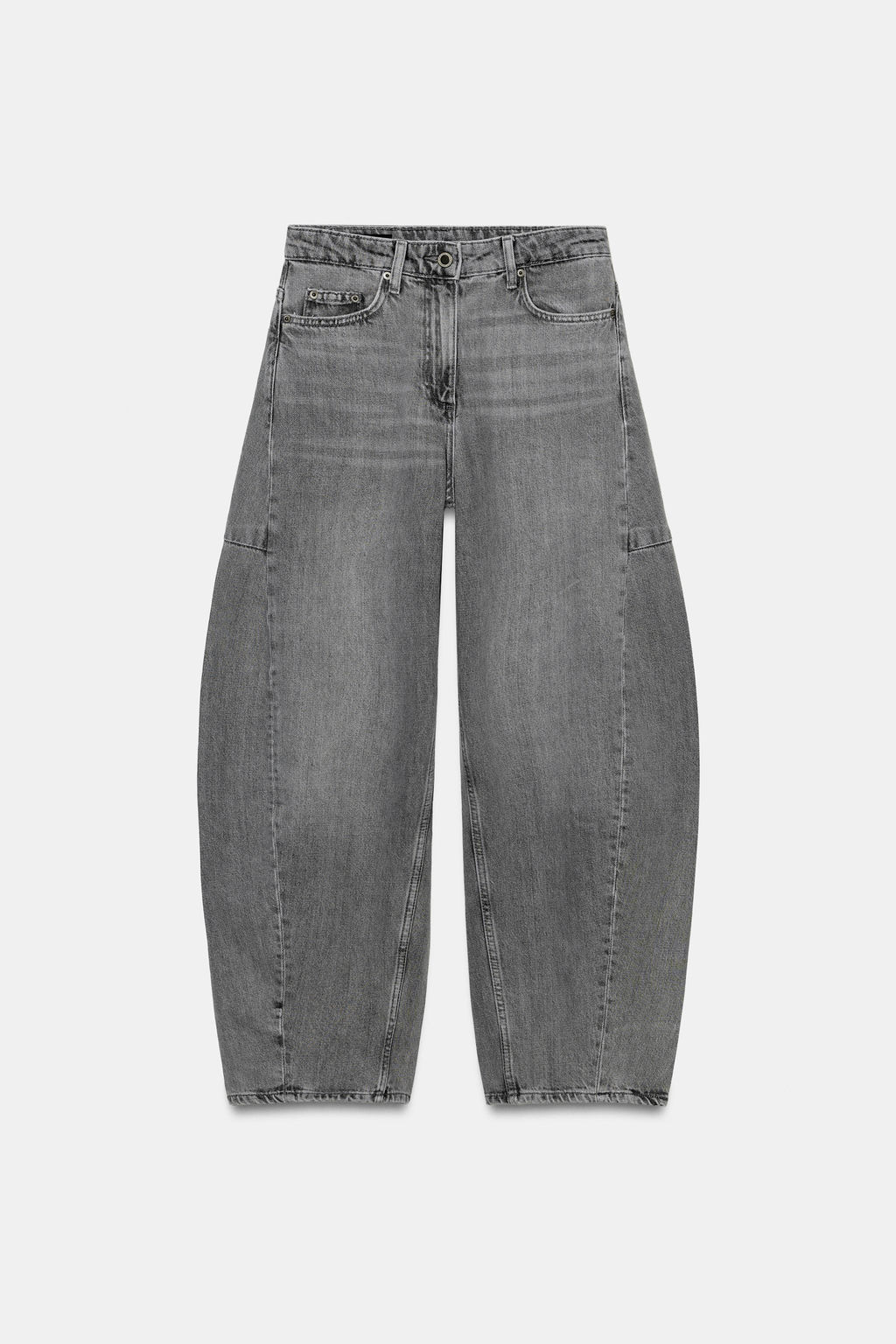 JEANS ZW COLLECTION ANKLE BALLOON TIRO MEDIO / Gris antracita - Zara фото 7