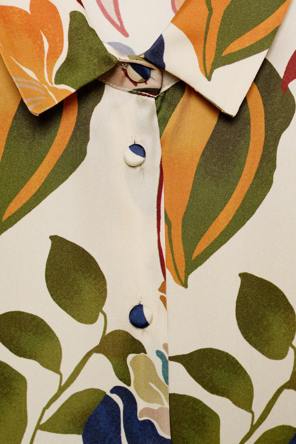 PRINTED SATIN BLOUSE - Zara фото 8