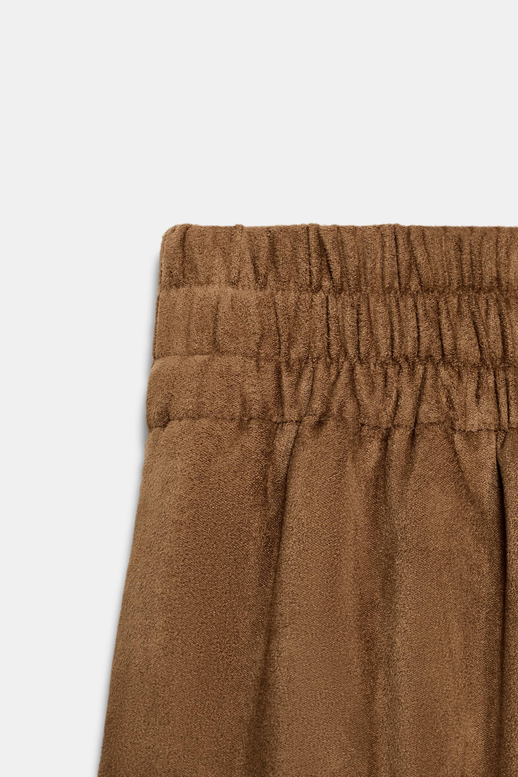 WIDE-LEG FAUX SUEDE TROUSERS - Zara фото 6