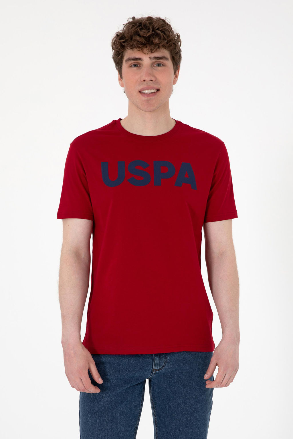 Erkek Regular Fit Bisiklet Yaka Bordo Basic Ti__rt Sepette S_rpriz _ndirim