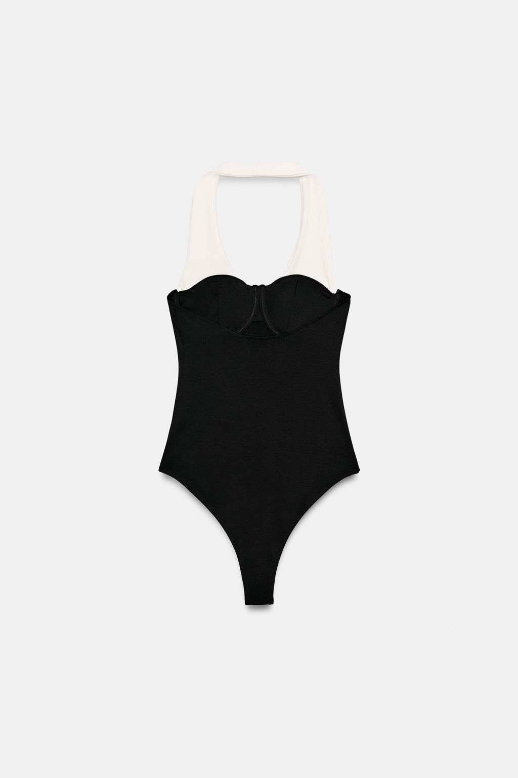 BODY HALTER AROS COMBINADO / Blanco / Negro - Zara фото 5