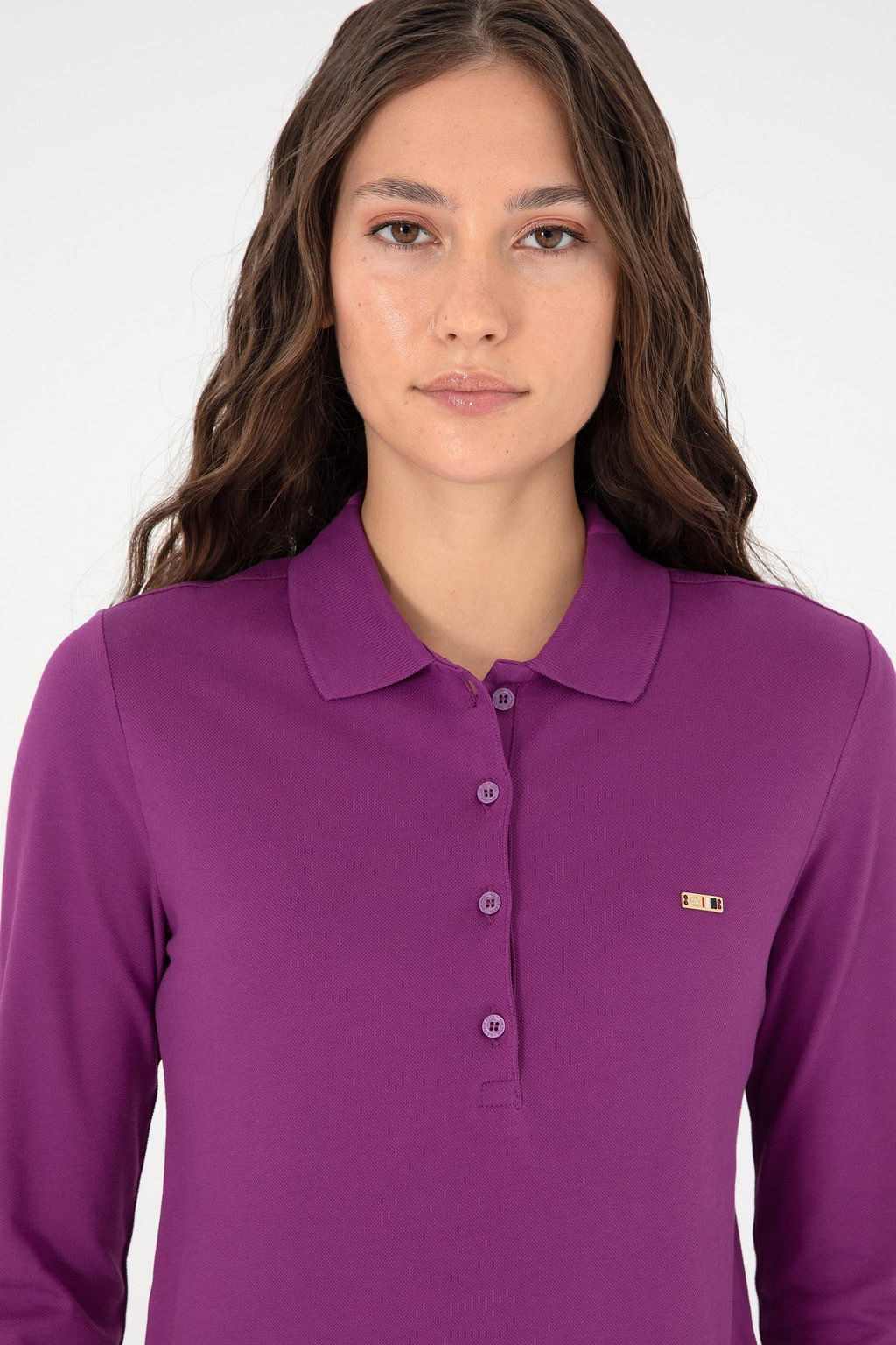 Женский фиолетовый базовый свитшот Неожиданная скидка в корзине - U.s. polo assn фото 2