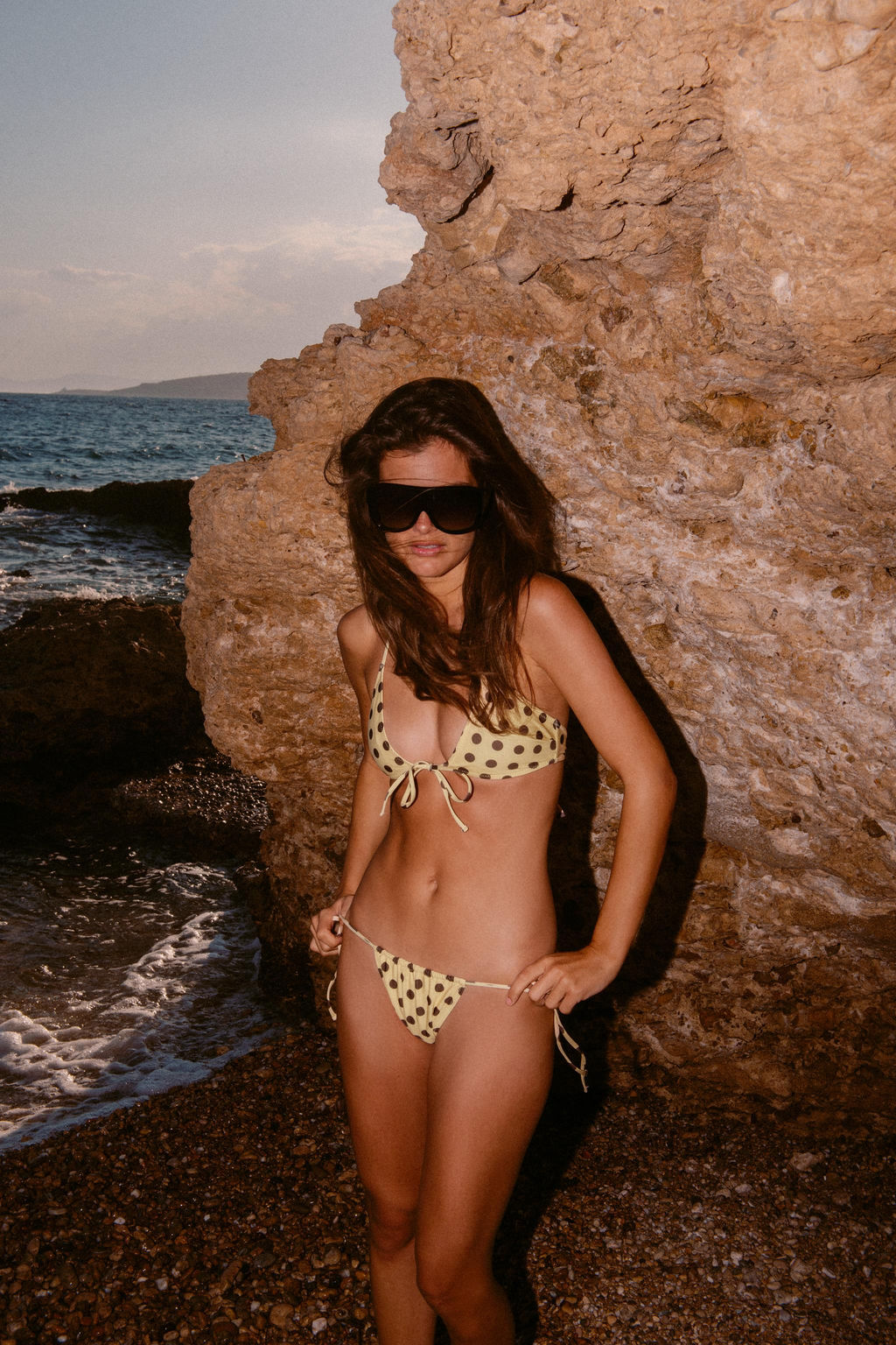 BRAGUITA BIKINI CORTINILLA ESTAMPADO TOPOS / Amarillo - Zara фото 2