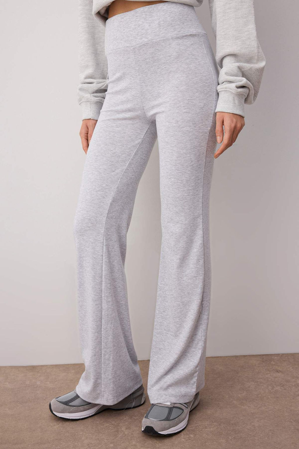 Gri Melanj- Siyah Ispanyol Paca 2li Paket Pantolon TWOAW26PL00057