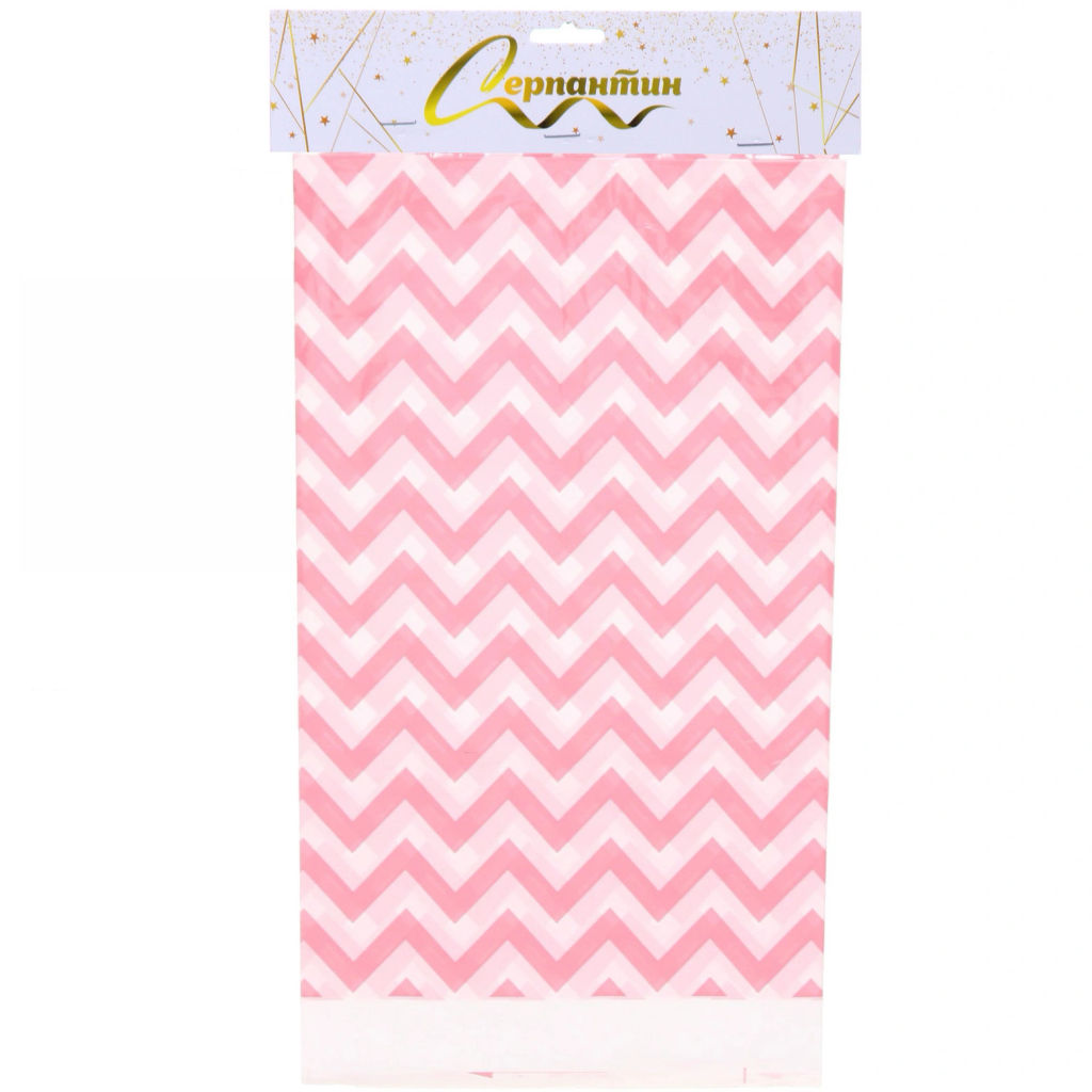 Цена за 5 шт. Скатерть "Волны" розовая 108*180см, пвх