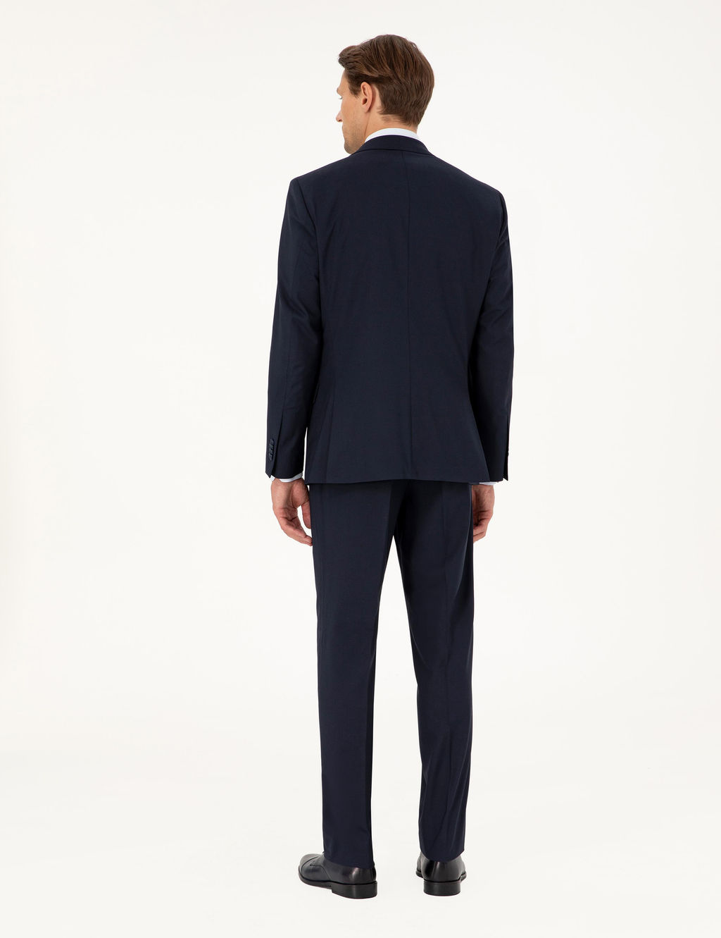 Lacivert Slim Fit Tak_m Elbise