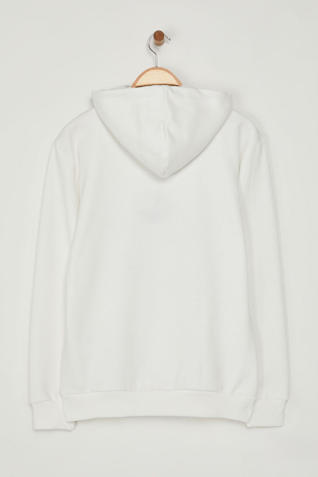 TRENDYOL MAN Un?sex Ekru Regular/Normal Kesim Hokusai Orijinal Lisansl? Kapusonlu Sweatshirt TMNAW25SW00127 - Trendyolmilla фото 6