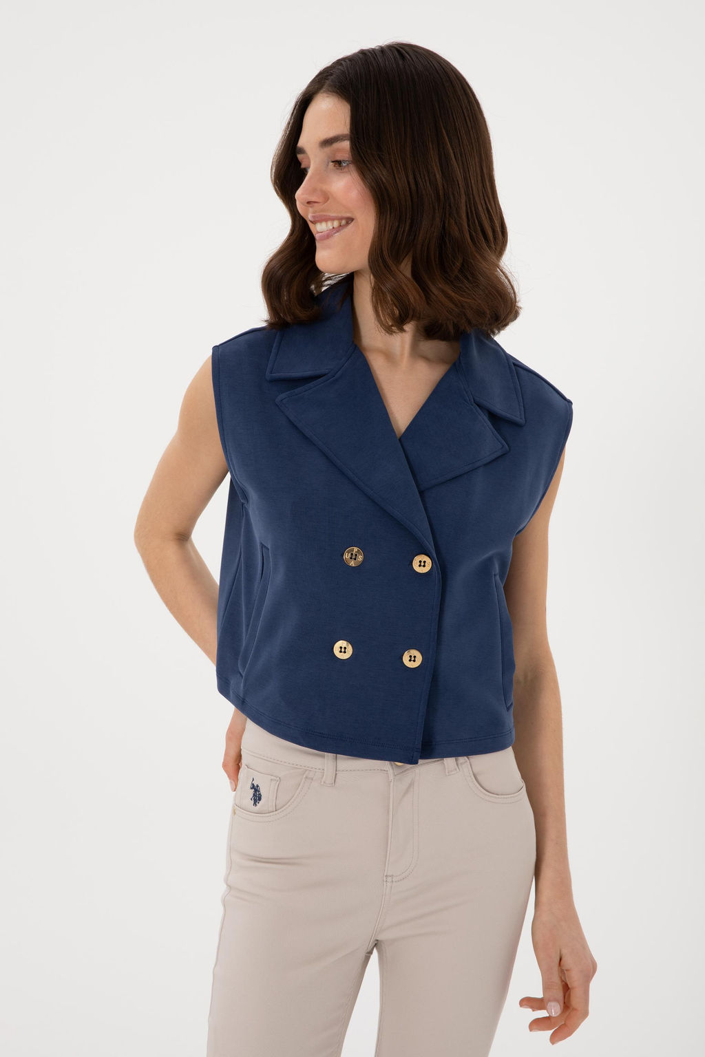 Kad_n Lacivert Sweatshirt Sepette S_rpriz _ndirim - U.s. polo assn фото 3