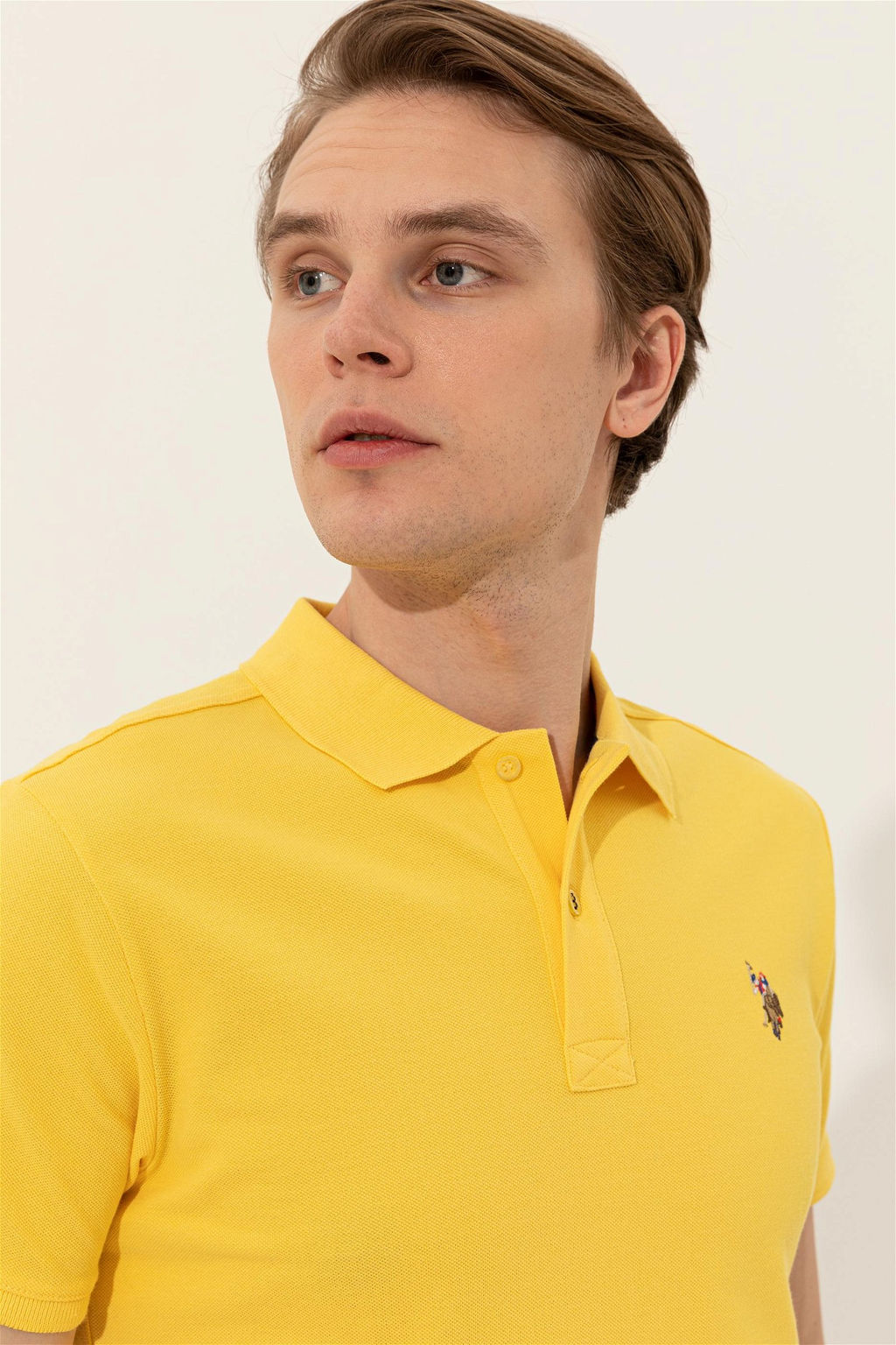 Мужская светло-желтая базовая футболка Неожиданная скидка в корзине - U.s. polo assn фото 2