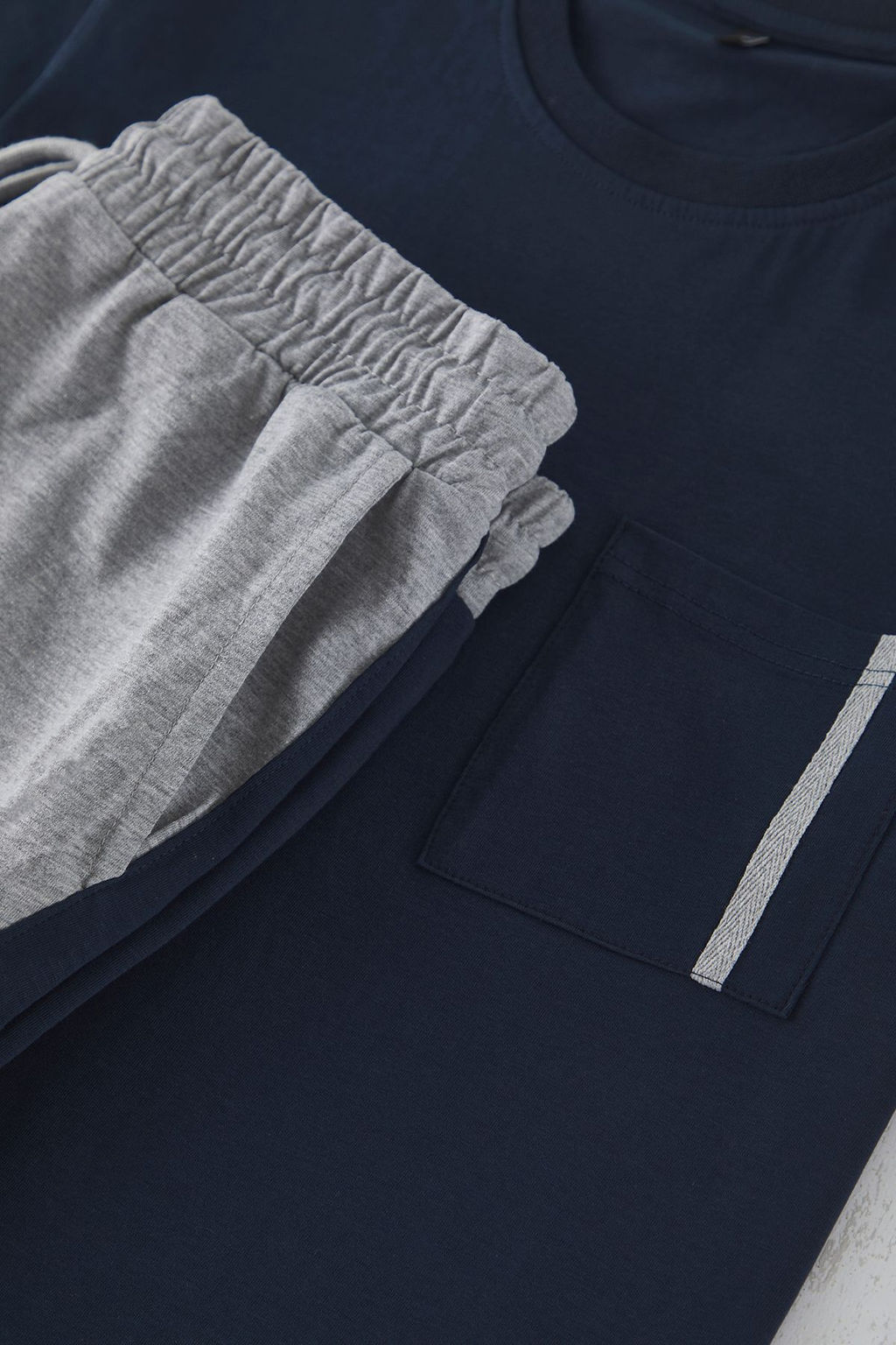 TRENDYOL MAN Yesil Regular Fit Panelli Orme Sortlu Pijama Tak?m? TMNSS25PT00035 - Trendyolmilla фото 9