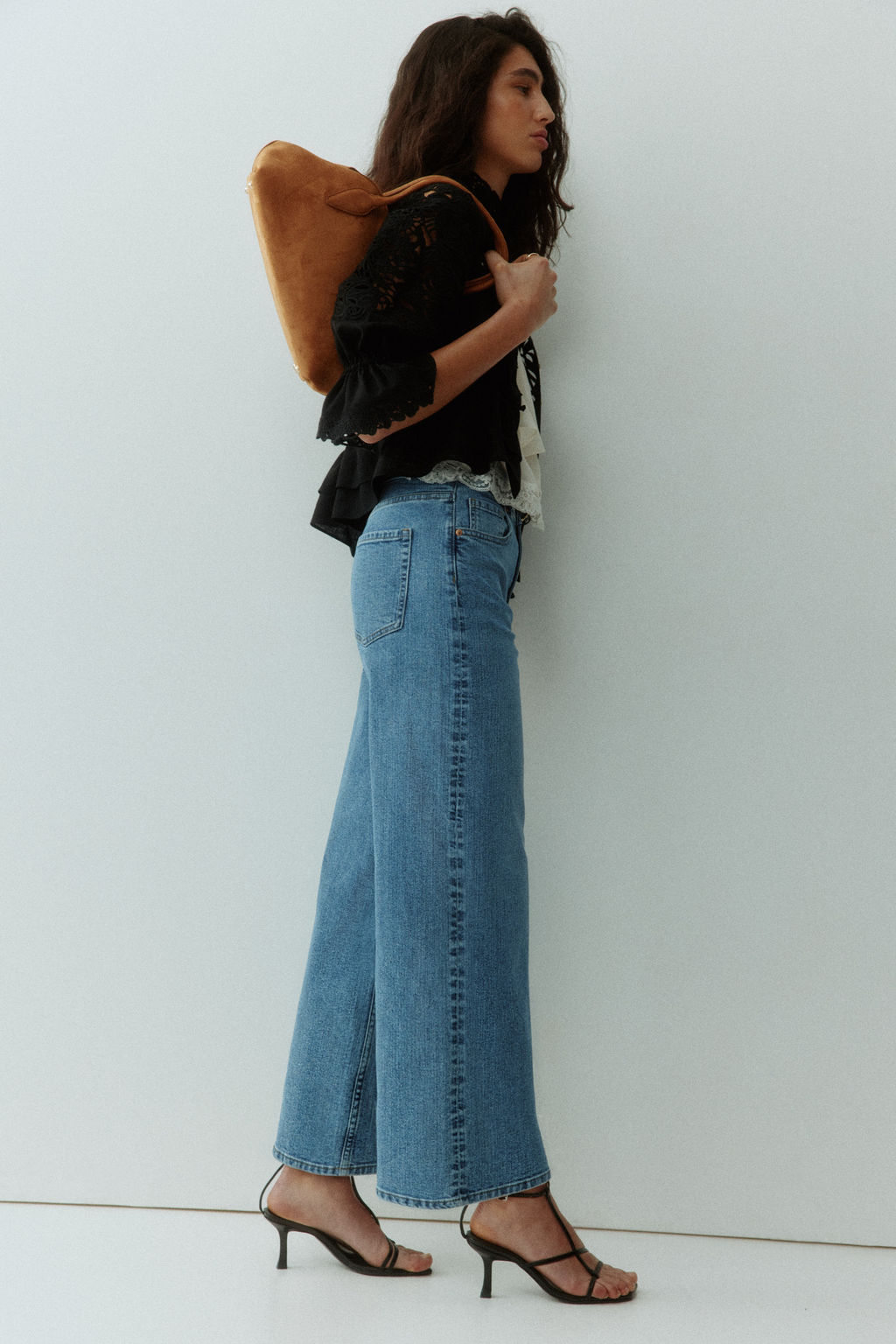 Wide High Waist Ankle Jeans - H&m фото 12