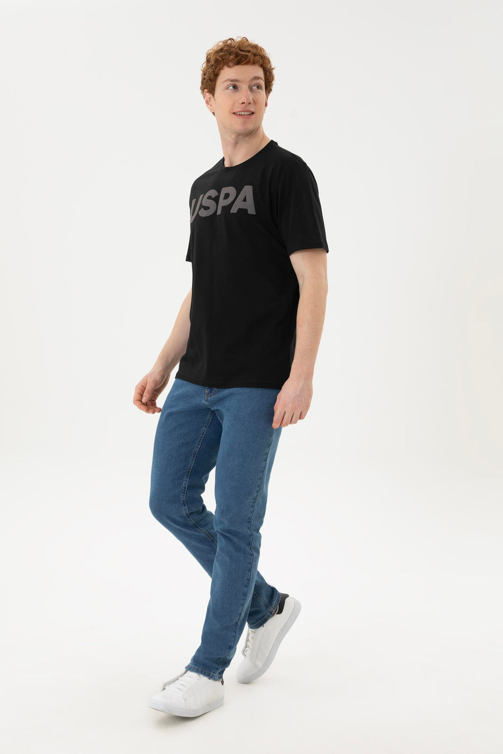 Мужская черная базовая футболка - U.s. polo assn фото 4