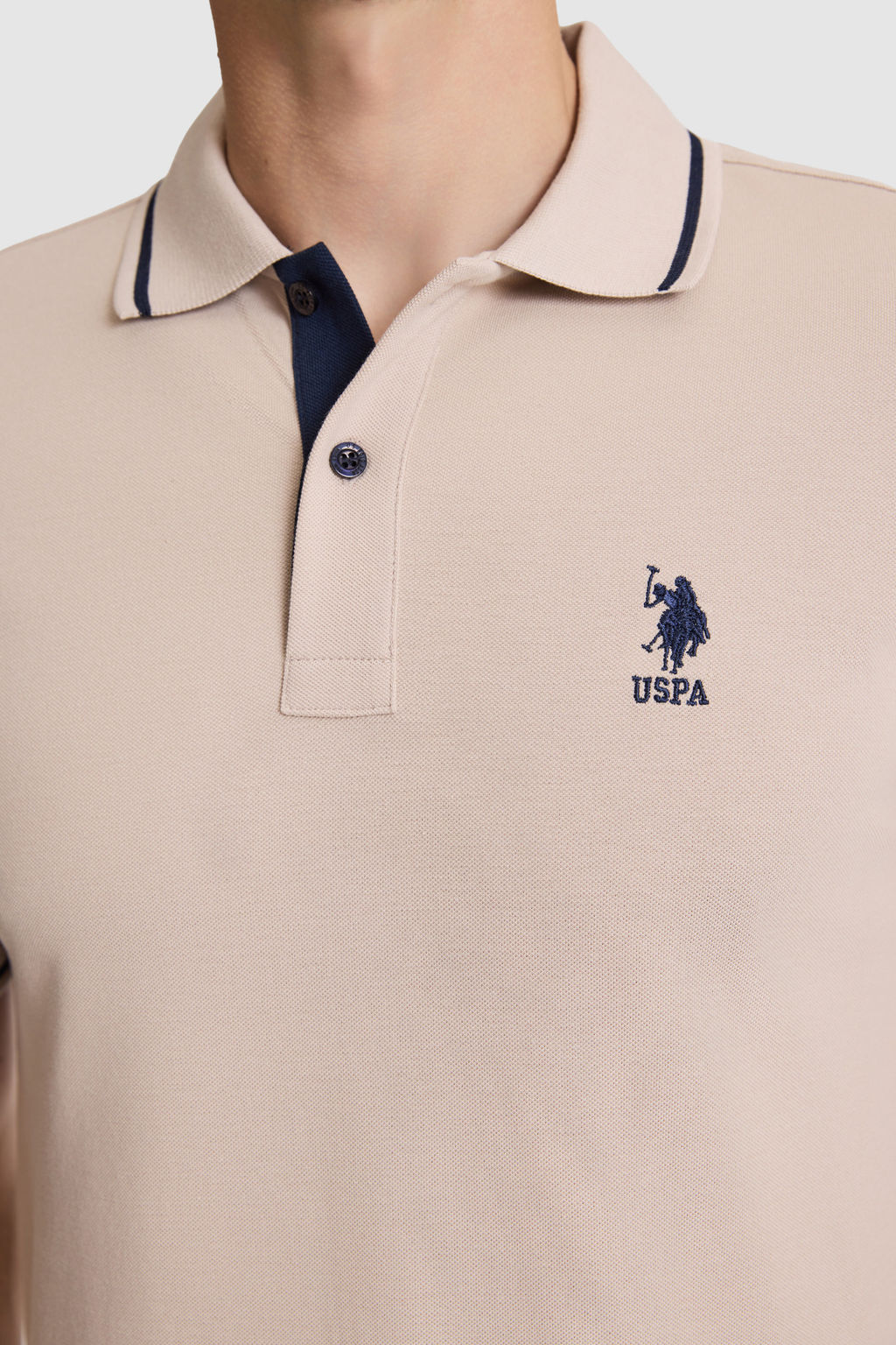 Erkek Ta_ Slim Fit Polo Yaka Basic Ti__rt - U.s. polo assn фото 6