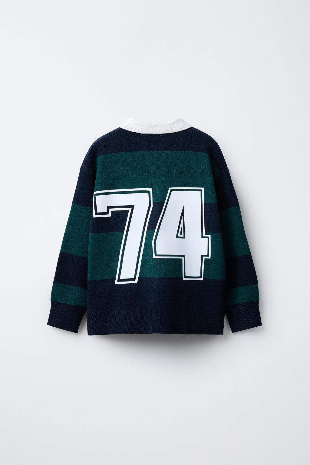 STRIPED VARSITY KNIT POLO JUMPER