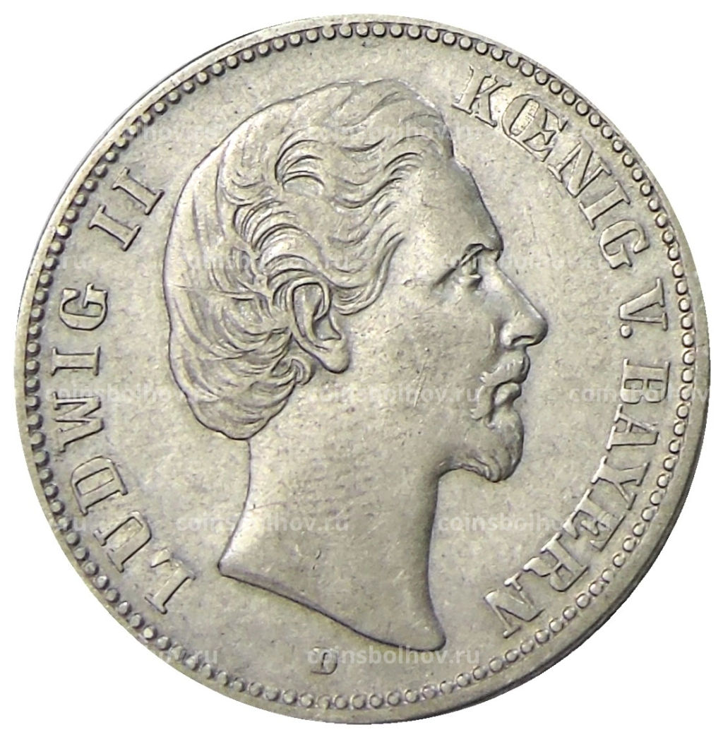2 марки 1876 года D Германия (Бавария)