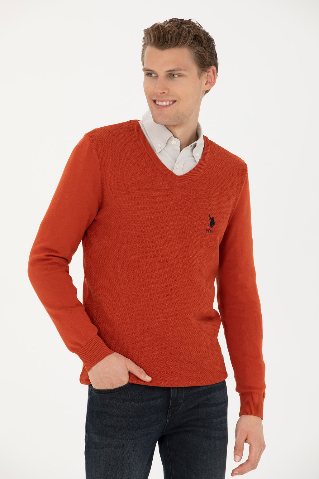 Мужской базовый свитер с плиткой Неожиданная скидка в корзине - U.s. polo assn фото 8