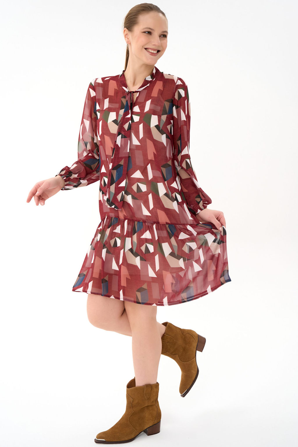 Платье Нежный акцент  2 (красный)