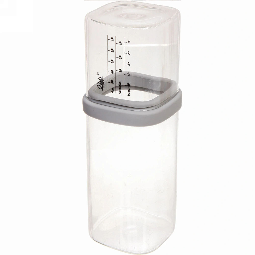 Банка для продуктов стеклянная 700мл "Olala" с мерный стаканом