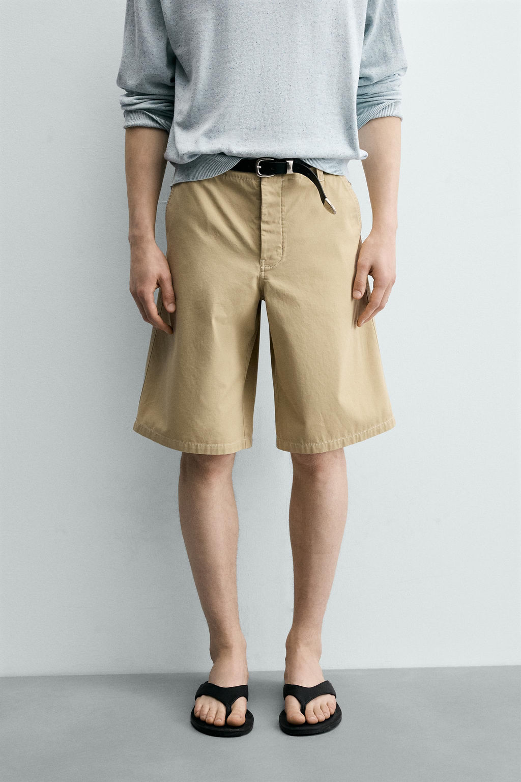 BERMUDA LAVADA RELAXED FIT / Amarillo claro - Zara фото 2
