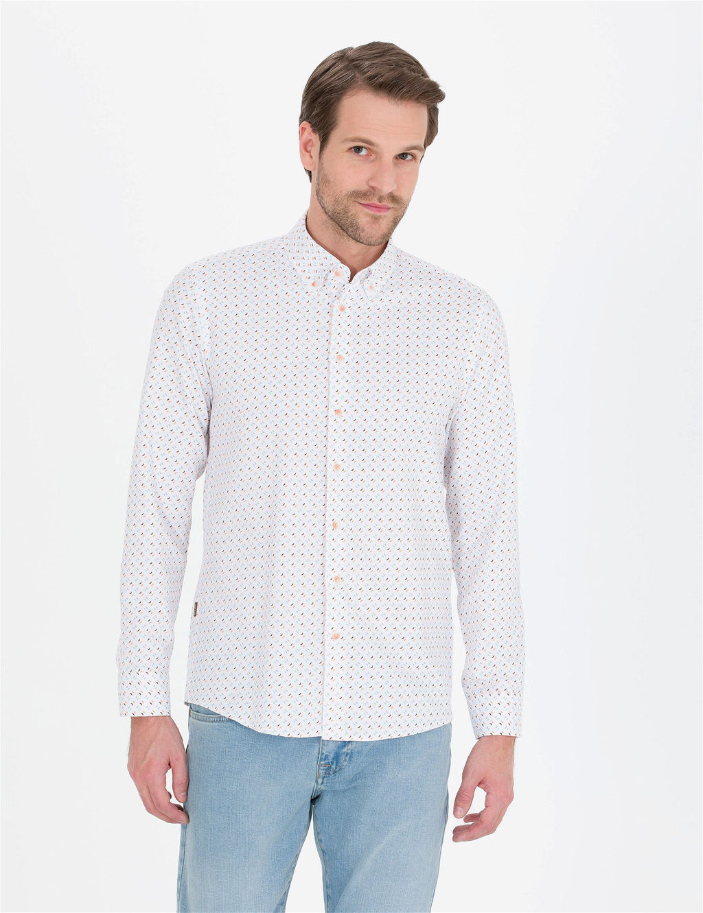 Pembe Slim Fit Uzun Kollu G_mlek