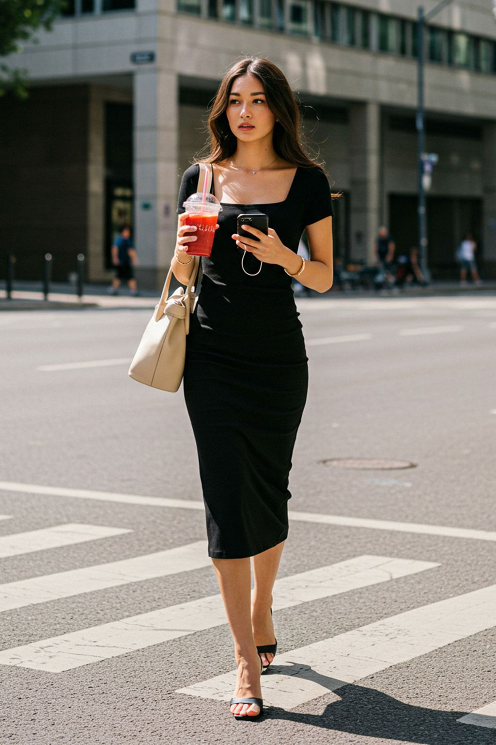 Siyah Kare Yaka Bodycone/Vucuda Oturan Esnek Midi Orme Elbise TWOSS25EL00691 - Trendyolmilla фото 2