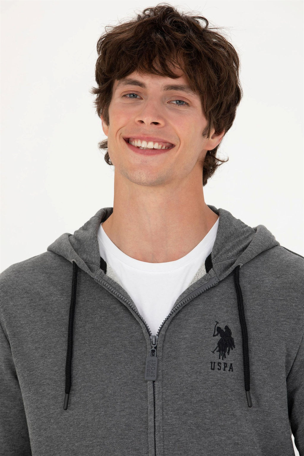 Мужской свитшот антрацитового меланжа - U.s. polo assn фото 2