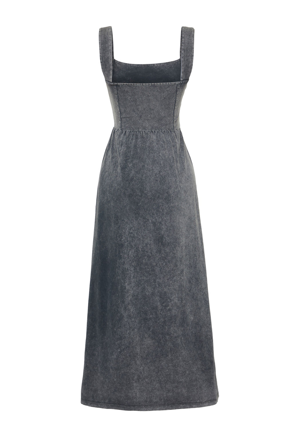 Antrasit Eskitme Skater Kare Yaka S?f?r Kol Orme Maxi Elbise TWOSS24EL00586 - Trendyolmilla фото 8