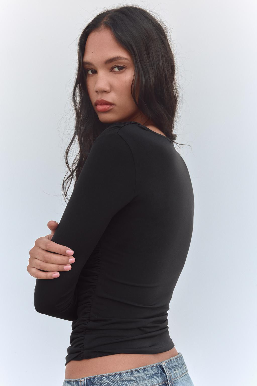 DRAPED TOP - Zara фото 14