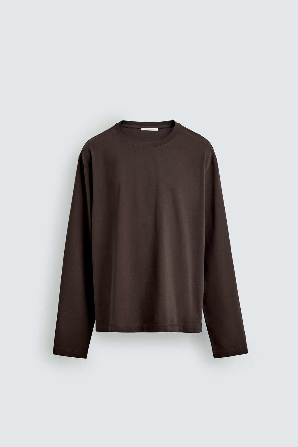 CAMISETA MERCERIZADA MANGA LARGA / Marr?n - Zara фото 7