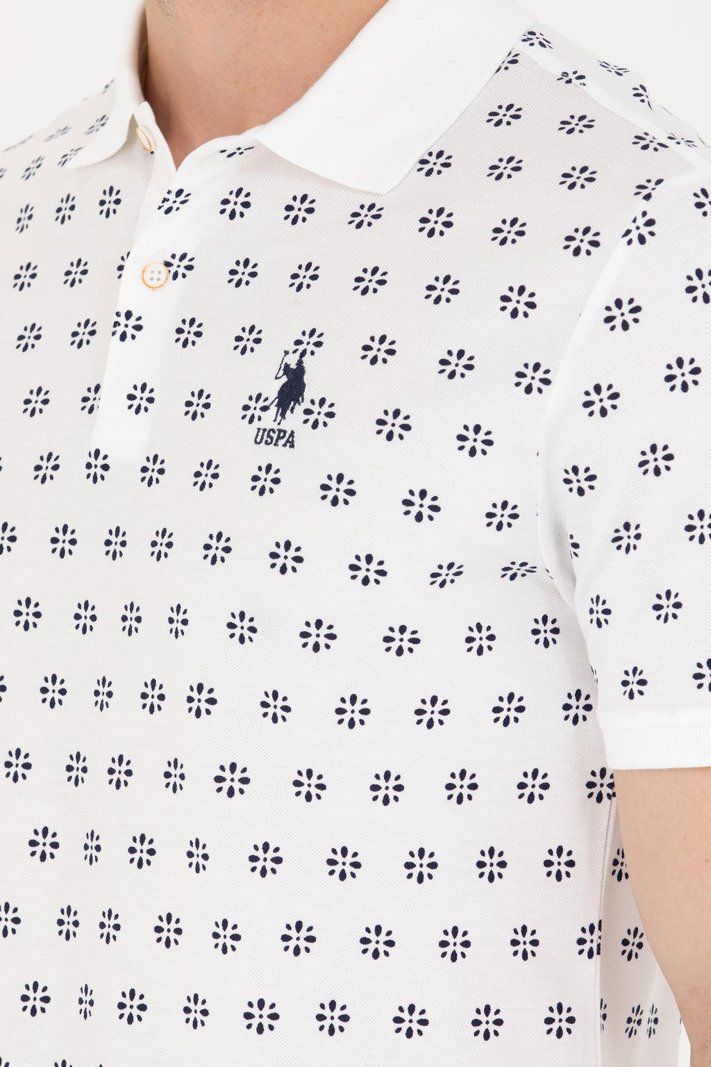 U. S. Polo Assn Мужская белая футболка с воротником-поло - U.s. polo assn фото 21