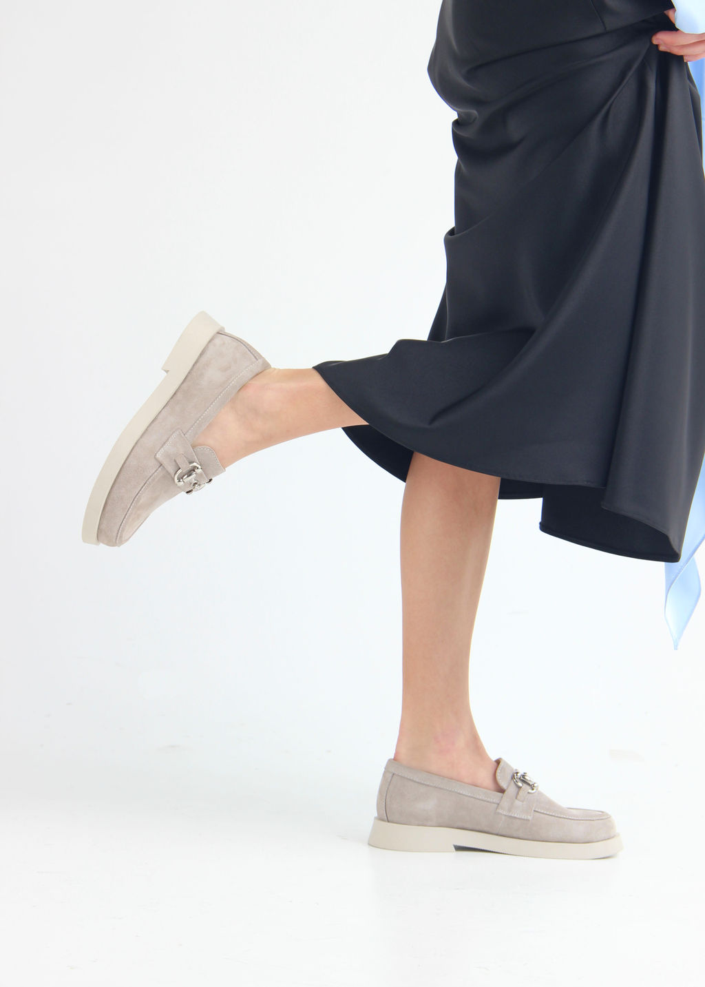 Лоферы туфли EDART 172.1841 be. каменная замша фото 13