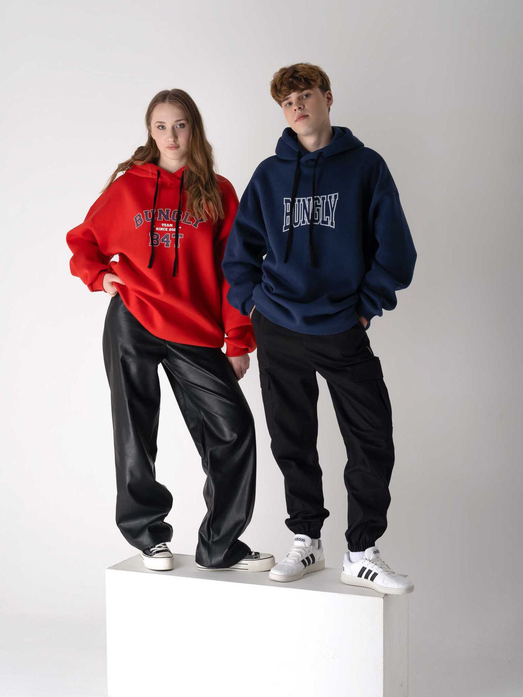 Худи оверсайз с печатью ШТОРМ утепленное - Bungly фото 10