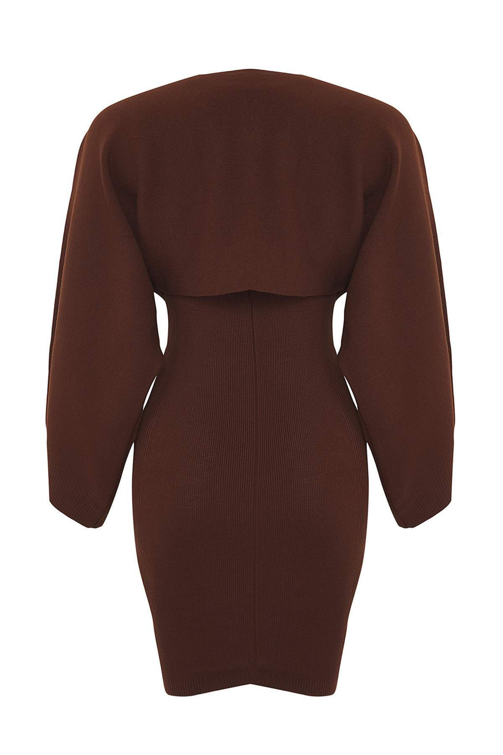 TRENDYOLMILLA Bej Mini Triko Bolero-Elbise Tak?m TWOAW25EL00056  фото 24