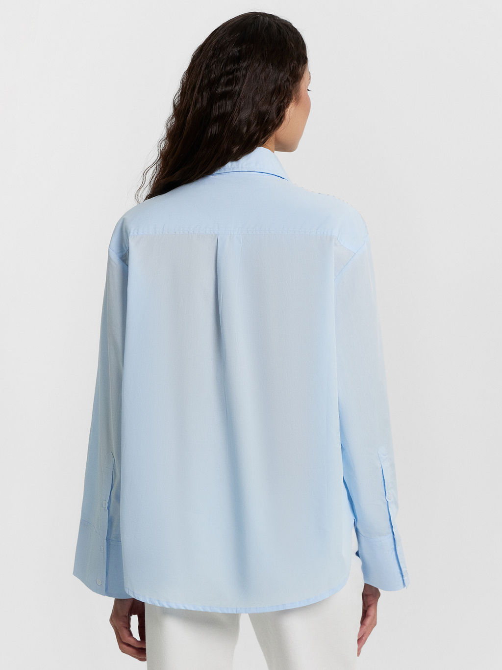 Рубашка женская голубая