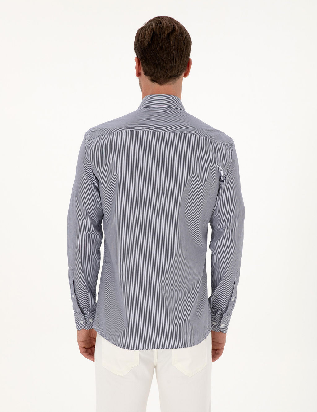 Lacivert Slim Fit Uzun Kollu G_mlek - Cacharel фото 5