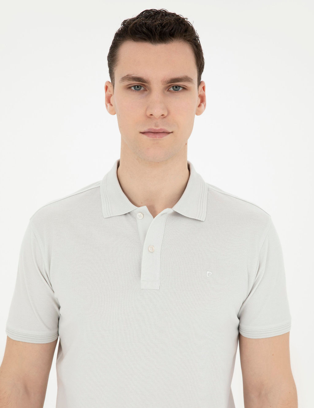 A__k Gri Slim Fit Basic Ti__rt - Pierre cardin фото 9