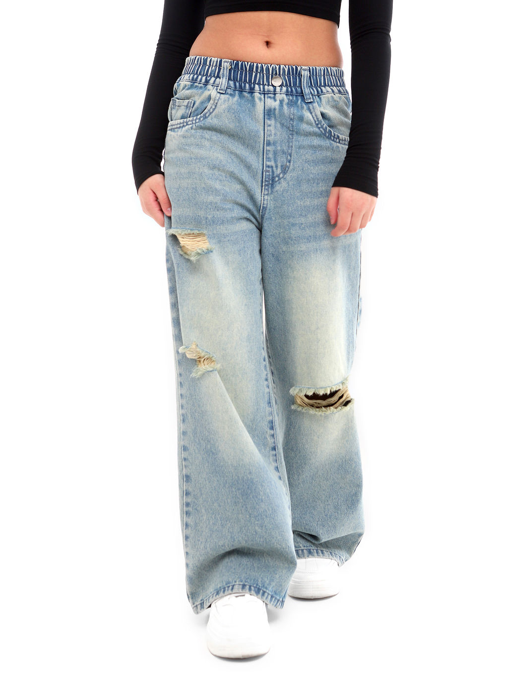 Джинсы-палаццо для девочек - СИНЯЯ МОДА фото 12