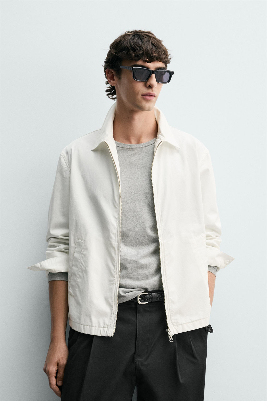 SOBRECAMISA REGULAR FIT CREMALLERA / Piedra - Zara фото 2