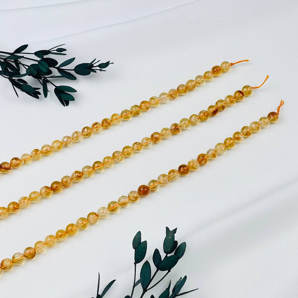 Бусины для украшений из Цитрина (45 бусин) 38 см