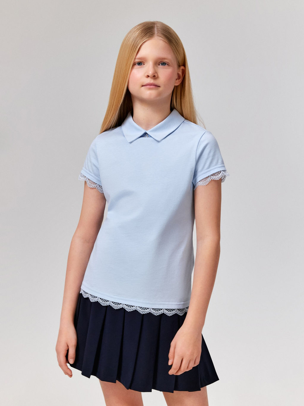 ACOOLA / Блузка детская для девочек Gvinevra голубой  фото 4