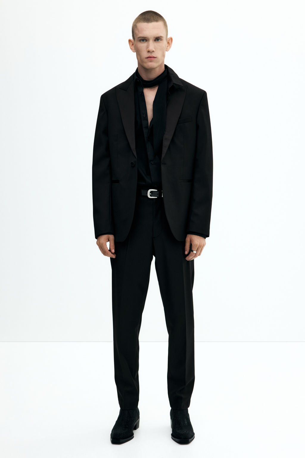 Americana de esmoquin en mezcla de lana Slim Fit - H&m фото 4