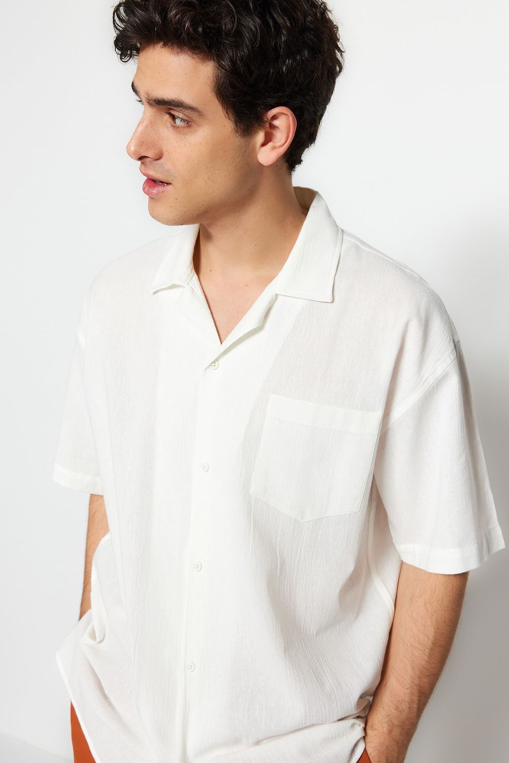 TRENDYOL MAN Yesil Oversize Fit Yazl?k Pamuklu Gomlek TMNSS23GO00080 - Trendyolmilla фото 2