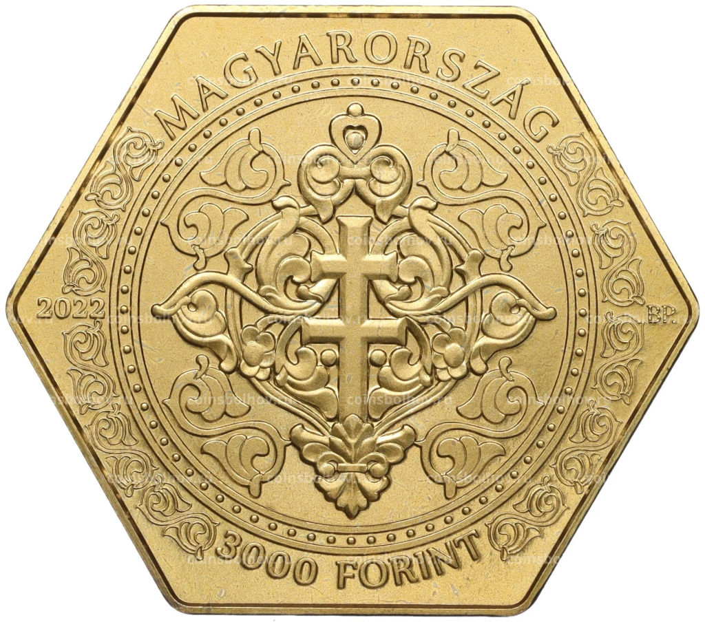 Монета 3000 форинтов 2022 года Венгрия Зал Святого Стефана